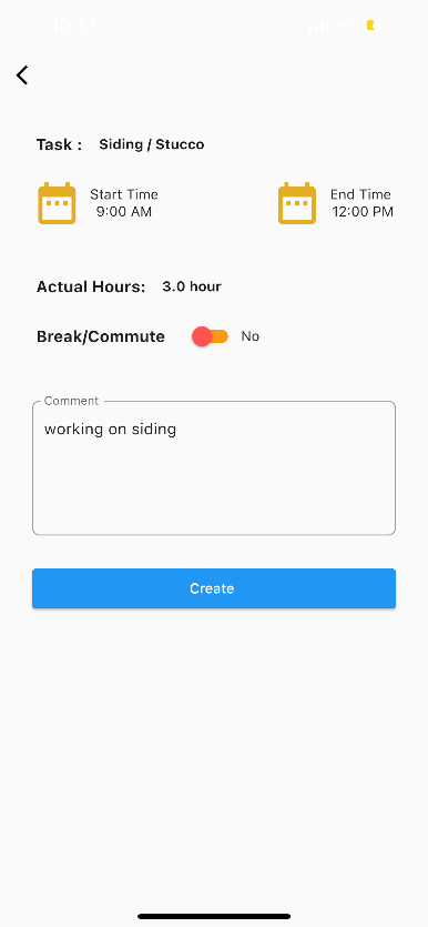 Infographics show the timesheet