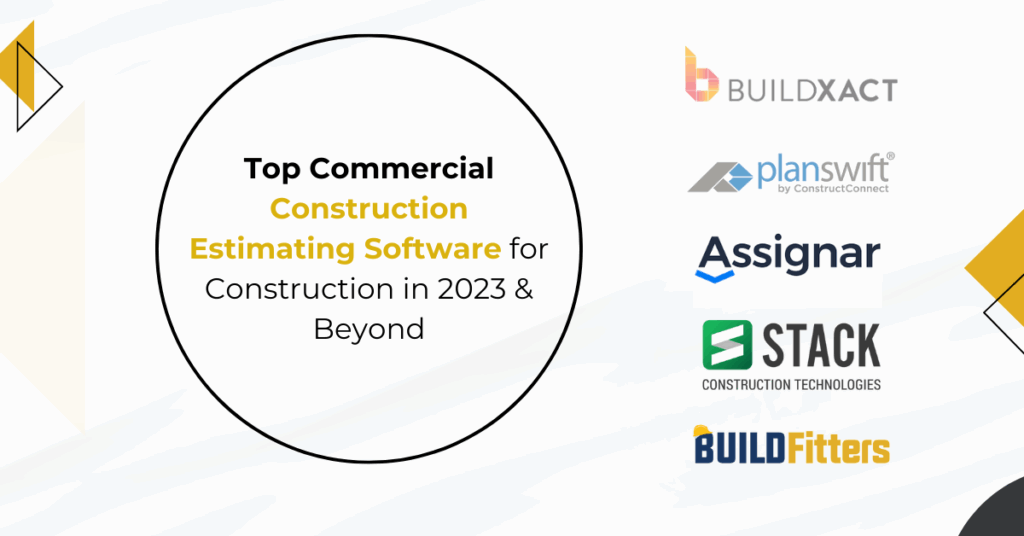 Infographics show that Top commercial construction estimating software for construction in 2024