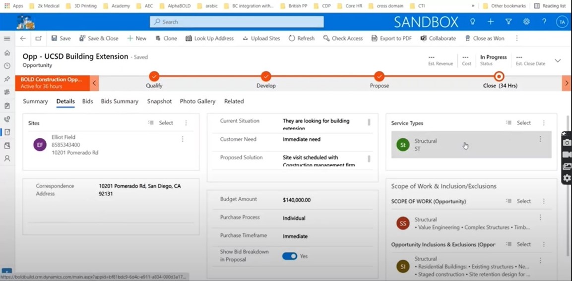 Infographics show the effective Bid Management with Dynamics 365 and BUILDFitters 